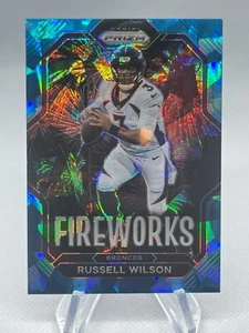 2022 Prizm Fireworks #F-5 Russell Wilson /99 Blue Ice Prizm - Denver Broncos - Bild 1 von 6