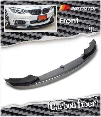 Carbon Fiber MP Front Bumper Lip Spoiler fits BMW F32 F33 F36 4-Series M Sport Foto 1 de 4