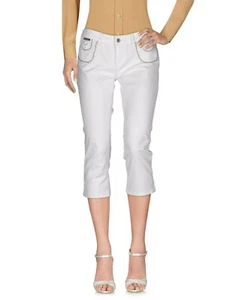 Pantalón capri Dolce & Gabbana D&G Love Affair ajustado blanco - cintura talla 28" - Imagen 1 de 4