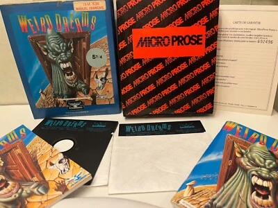 Jeu video pour PC IBM 5.25 Weird Dreams Rainbird disquette box + notice retro - Photo 1/4