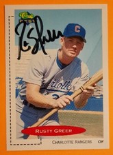 Rusty Greer Autograph Signed Charlotte Rangers