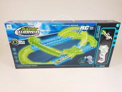 Remote Control Stunt Track Set RC Glow Dark Racing 31 Pcs Kids Gift 6+ UK - Image 1 of 4