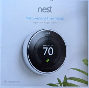 Google Nest 3rd Generation Learning Thermostat T3019US - Picture 1 of 6