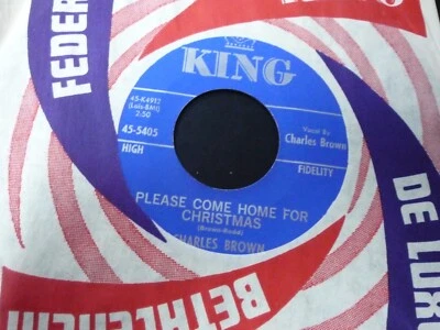 Charles Brown Amos Milburn ‎Please Come Home For Christmas King 45-5405 45 Foto 1 de 2