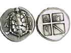 Aegina Aegean Greece Tortoise Turtle coins Incuse Square Marine Life Sea