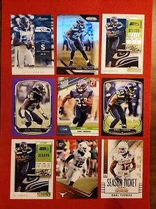 JOLI LOT DE 9 CARTES Earl Thomas avec 2 ROOKIES 2010 Seattle Seahawks / Texas Longhorns - Photo 1 sur 3