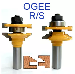2pc 1/2" Shank Roman Ogee Rail & Stile Router Bit Set sct-888 - Picture 1 of 12