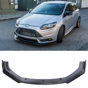 For Ford Focus 2012-2014 Front Bumper Lip Spoiler Splitter Body Kit Matte Black - Picture 1 of 7