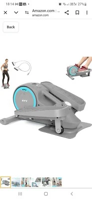 Under Desk Elliptical Trainer Machine Under Pedal Exerciser Non-Slip Stepper - Image 1 of 4