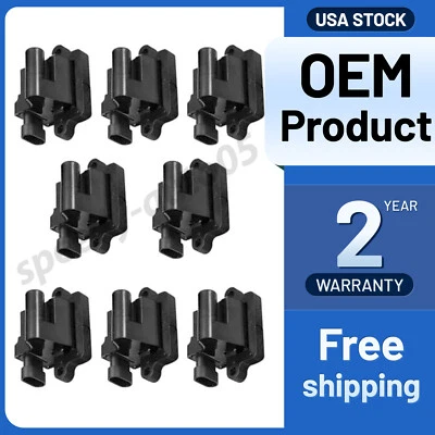 8 Pack Square Ignition Bobinas For Chevy Silverado 1500 GMC Yukon 4.8L 5.3L UF27 - Image 1 of 4