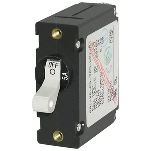 Blue Sea - A-Series Circuit Breaker - 5amp - White Toggle - 240VAC 32VDC - 7202 - Picture 1 of 2