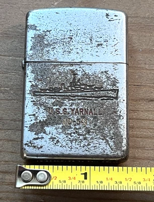 Isqueiro Zippo USS Yarnall DD-541 Militar Marinha dos EUA USN 1950-1957 patente pendente - Imagem 1 de 4