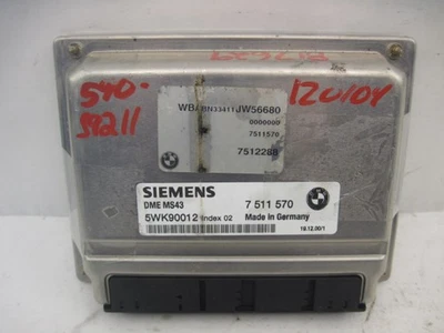 ORDENADOR ECM ECU BMW X5 2001 01 2002 02 3.0L 12147511570 817629 Foto 1 de 4