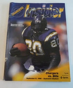 SAN DIEGO CHARGERS SEPTEMBER 6, 1998 GAMEDAY MAGAZINE #20 NATRONE MEANS - Picture 1 of 3