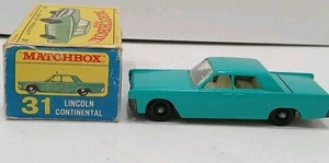 Vintage Matchbox Lesney No. 31 Lincoln Continental In Original Box - Picture 1 of 8
