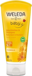 Weleda Bio Calendula Baby Loción de lavado y champú - Cosmética natural vegana para recomendación - Imagen 1 de 8