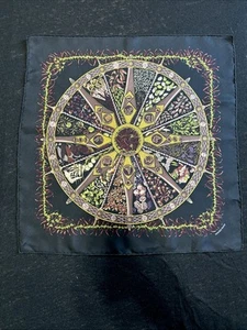 Rare AUTH HERMES Annie Faivre 100% SILK SCARF "AUX PAYS DES EPICES" 16” Square - Picture 1 of 13