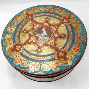 Vtg HOSTESS Fruit Cake 10" Tin Continental Baking Company Victorian Style - Picture 1 of 8