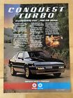 1984 Dodge Conquest Turbo original ad it conquer you and the road
