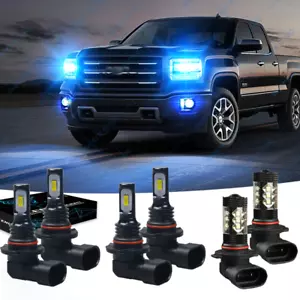 For GMC Sierra 1500 2500 3500 2003-2006 LED Headlight Fog light bulbs 8000K BLUE - Imagen 1 de 11