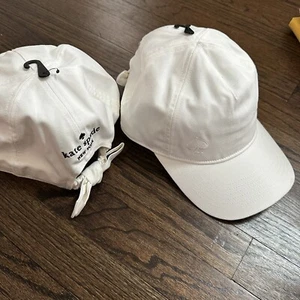 Kate Spade New York Bow Baseball Cap in Cream OS NWT Embroidered Logo - Picture 1 of 17
