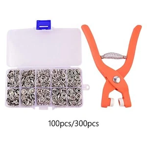 Snap Fasters Set mit Hand Druckzange Nähen für Mantel Body Jacke - Bild 1 von 26