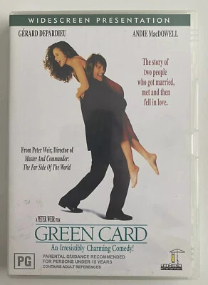 Green Card (DVD) Region Free Gérard Depardieu Andie MacDowell Rare VGC! - image 1 of 2