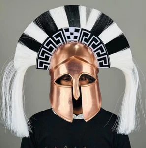 Corinthian Helmet King Leonidas Celtic Style King Sparta Copper Helmet W/Plume - Picture 1 of 5