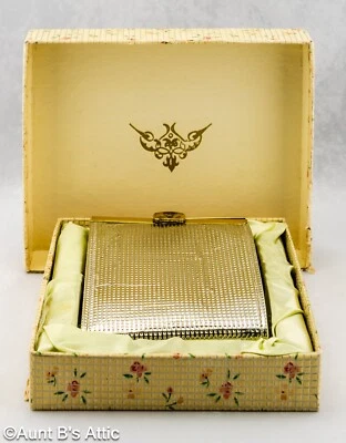 Vintage 50's Billpak Ladies Glamorous Gold Folded Wallet In Original Box - Image 1 of 4