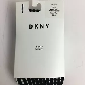 DKNY Women's Vertical Stripe Net Tights, Black, Medium/Tall - Picture 1 of 5
