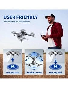 Drone, Drones with camera for adults 4k, Drones for kids 8-12, Brushless Motor, - Picture 1 of 8