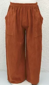 PLUS SIZE LA BASS TERRACOTTA COTTON CORD 2 POCKETS PANTS XL-XXL - Picture 1 of 7