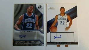 Lote de tarjetas de baloncesto Morris Almond Topps firma automática y significado - Imagen 1 de 2