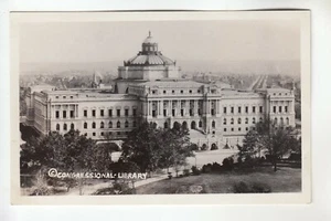 Real Photo Postcard Congressional Library Washington DC - Picture 1 of 1
