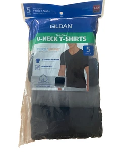 Gildan Men's 5pk V-Neck Colored T-Shirts size Small (34-36) - Picture 1 of 3