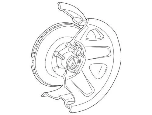 Cubo esquerdo direito genuíno Ford Ranger 1995-2009 e conjunto de disco YL2Z-1V102-CC - Imagem 1 de 2