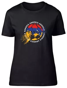 Personalised Armenia Football Sports Fitted Womens Ladies T Shirt Gift - Picture 1 of 8