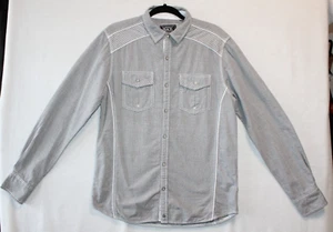 Buckle Black Shirt Mens M Black White Gray Athletic Fit Button Front cotton - Picture 1 of 20