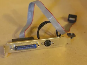 PS/2 PS2 mouse port mini DIN for AT motherboards female DB25 serial cable - Picture 1 of 3