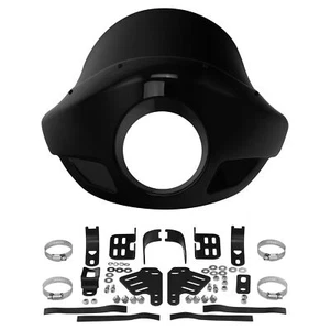 5 3/4" Front Headlight Fairing Windshield Fit For Harley Sportster Dyna Softail - Picture 1 of 10