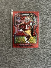 Brandon Aiyuk￼ Panini Prizm No Huddle Red Disco Rc /50 49ers