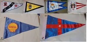 Club Náutico Personalizado Barco Regata Marina Crucero Banderín Bandera Burgee 16 X 24 " - Imagen 1 de 11
