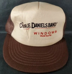 Charlie Daniels Band Windows 1982 Mütze Kappe Druckknopflasche Konzert Netz Trucker NEU Vintage - Bild 1 von 10