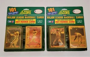 Zwei Blisterpackungen 1991 SCORE Serie 1 Major League Baseball - 101 Spielerkarten x2 - Bild 1 von 13