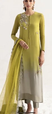 Custom Suffuse Agha NOOR  Sana Safinaz Asim Jofa Silk SALWAR KAMEEZ MARIA B - Image 1 of 4