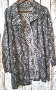 BETTY JACKSON BLACK Coatigan Jacke Cardigan schwarz & grau Modal warm Plus 14  - Bild 1 von 7