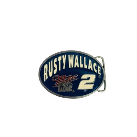 Rusty Wallace Miller Racing "2" Enameled Belt Buckle Carolina Custom USA Cover