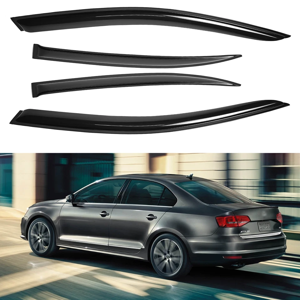 Para Volkswagen VW Jetta MK6 JDM 2011-2018 Visera de ventana Protectores de lluvia Deflector Foto 1 de 4