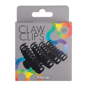 Large Hair Claw Clips for All Hair Types Hair - 4 Pack Black - Picture 1 of 3