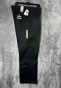 🆕 Dockers Mens Signature Khaki Pants  38x34 Straight Flat Front Black - Picture 1 of 7